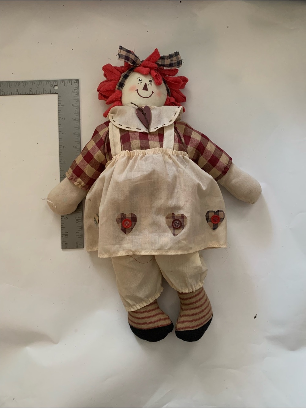 Raggedy Ann 19"  By Dianna Marcum Rustic Made Vintage Shelf Sitter
